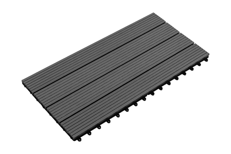 Markplattor 6 st WPC 60x30 cm 1,08 m² svart - Svart - Utemöbler - Balkong - Balkonggolv - Trall balkong
