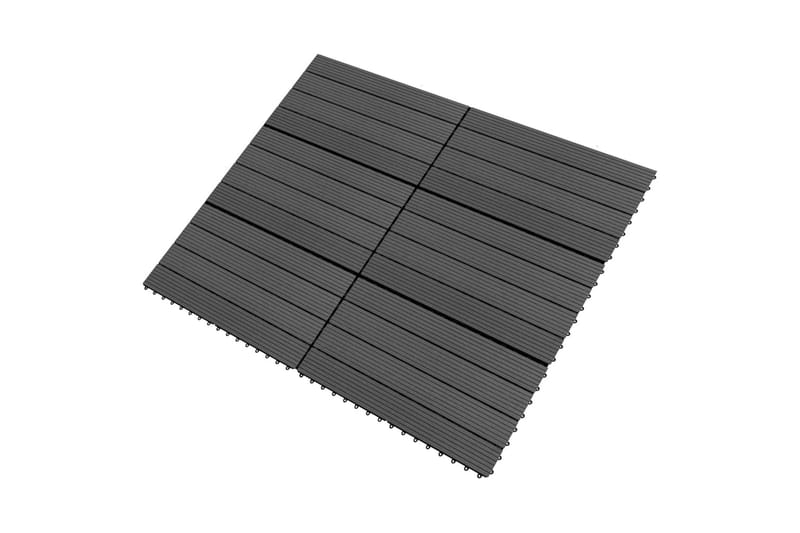 Markplattor 6 st WPC 60x30 cm 1,08 m² svart - Svart - Utemöbler - Balkong - Balkonggolv - Trall balkong