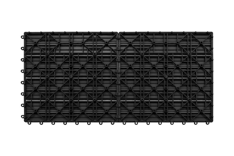 Markplattor 6 st WPC 60x30 cm 1,08 m² svart - Svart - Utemöbler - Balkong - Balkonggolv - Trall balkong