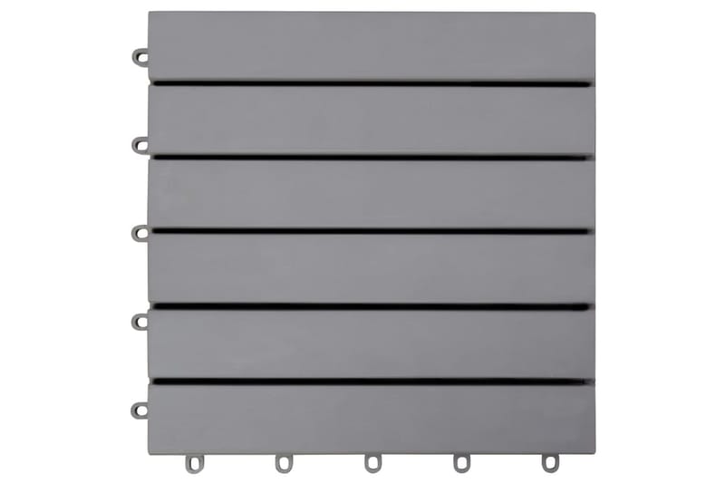 Trall 10 st grå 30x30 cm massivt akaciaträ - Grå - Utemöbler - Balkong - Balkonggolv - Trall balkong