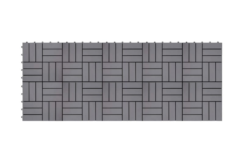 Trall 10 st grå 30x30 cm massivt akaciaträ - Grå - Utemöbler - Balkong - Balkonggolv - Trall balkong