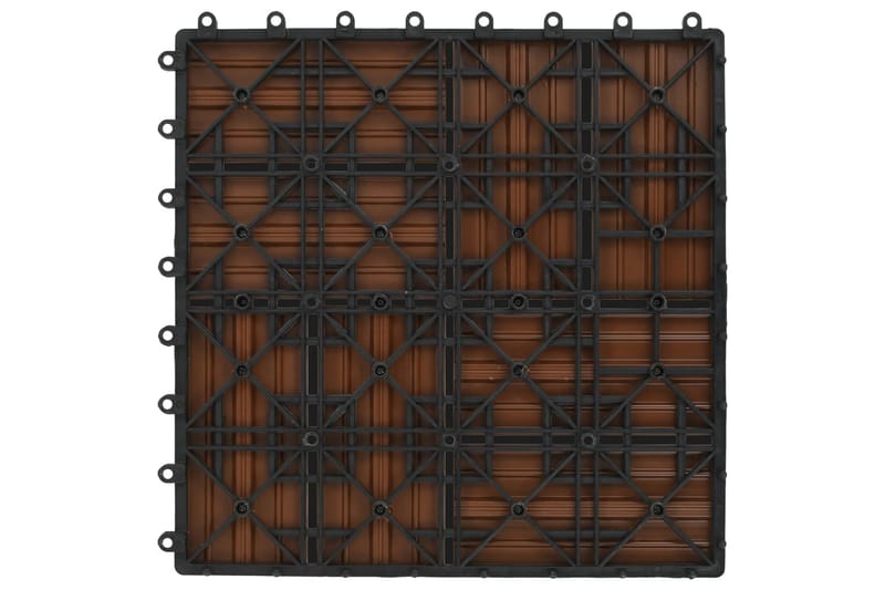 Trall 11 st WPC 30x30 cm 1 kvm brun - Brun - Utemöbler - Balkong - Balkonggolv - Trall balkong