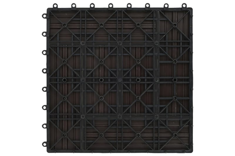Trall 11 st WPC 30x30 cm 1 kvm mörkbrun - Brun - Trall balkong