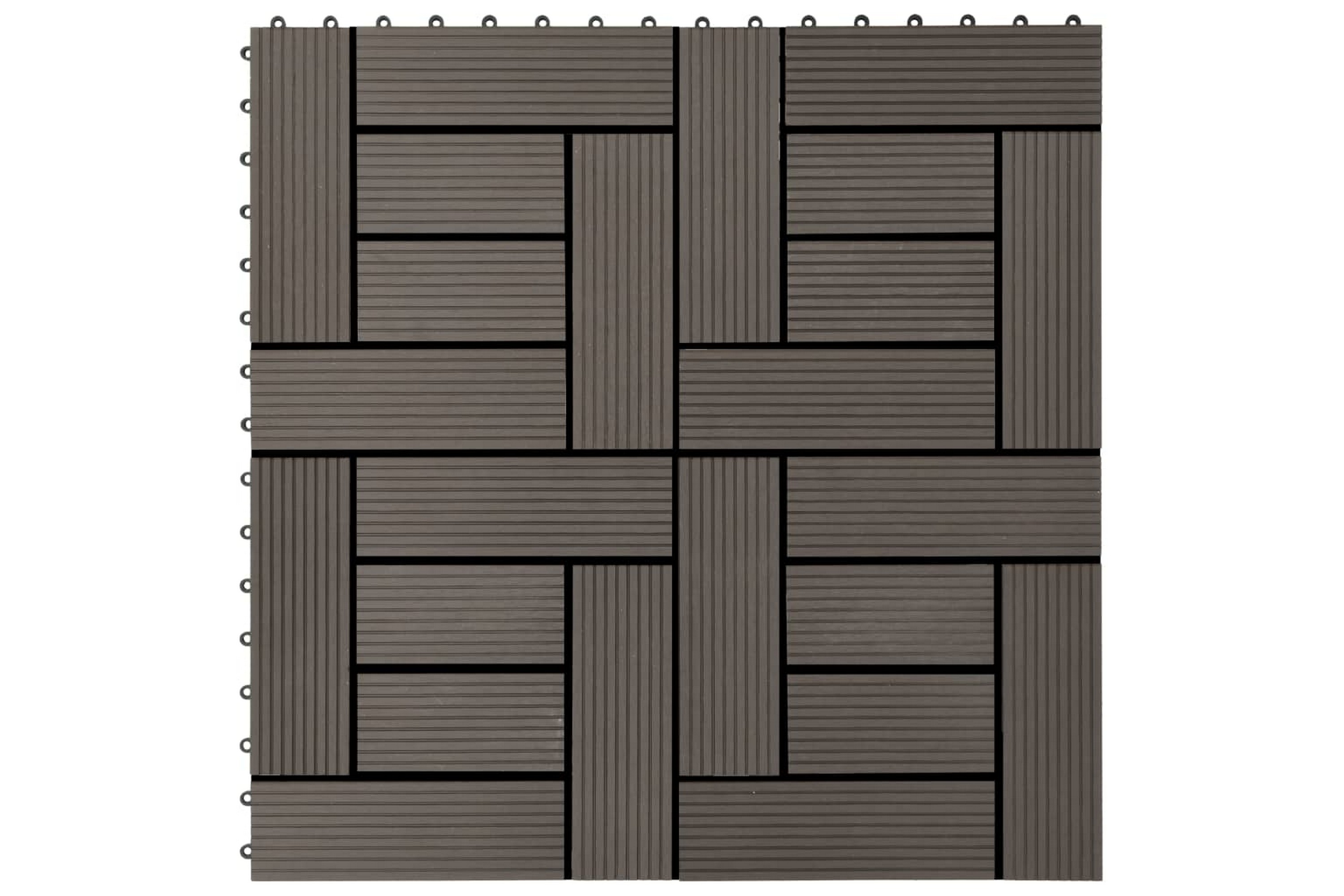 Trall 11 st WPC 30×30 cm 1 kvm mörkbrun – Brun