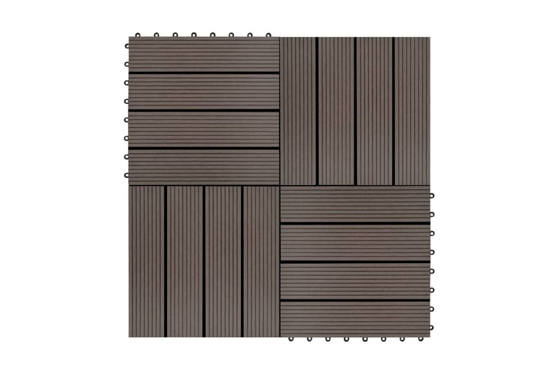 Trall 22 st 30x30 cm 2 kvm WPC mörkbrun - Trall balkong