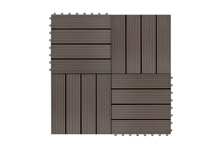 Trall 22 st 30x30 cm 2 kvm WPC mörkbrun - Trall balkong