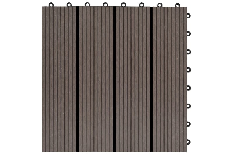 Trall 22 st 30x30 cm 2 kvm WPC mörkbrun - Brun - Trall balkong