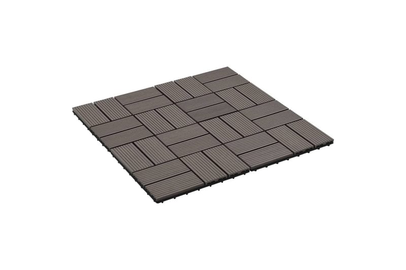 Trall 22 st 30x30 cm 2 kvm WPC mörkbrun - Brun - Utemöbler - Balkong - Balkonggolv - Trall balkong