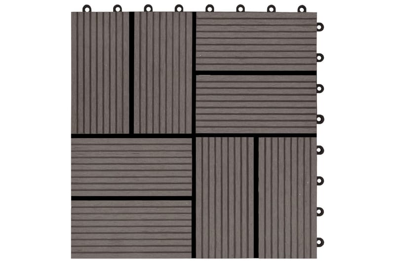 Trall 22 st 30x30 cm 2 kvm WPC mörkbrun - Brun - Trall balkong