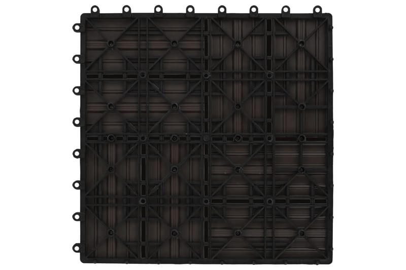 Trall 22 st 30x30 cm 2 kvm WPC mörkbrun - Brun - Utemöbler - Balkong - Balkonggolv - Trall balkong