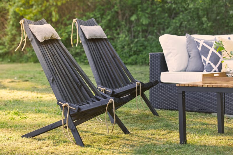 Park Solstol 2 st - Svart - Utemöbler - Utestolar & fåtöljer - Utefåtöljer & loungefåtöljer