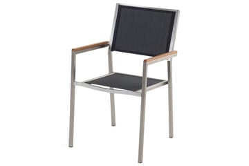 BACOLI Karmstol Utomhus 4 st Svart/Silver