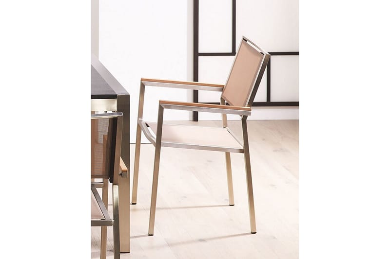 Bacoli Karmstol Utomhus - Beige/Silver - Utemöbler - Balkong - Balkongmöbler - Balkongstolar