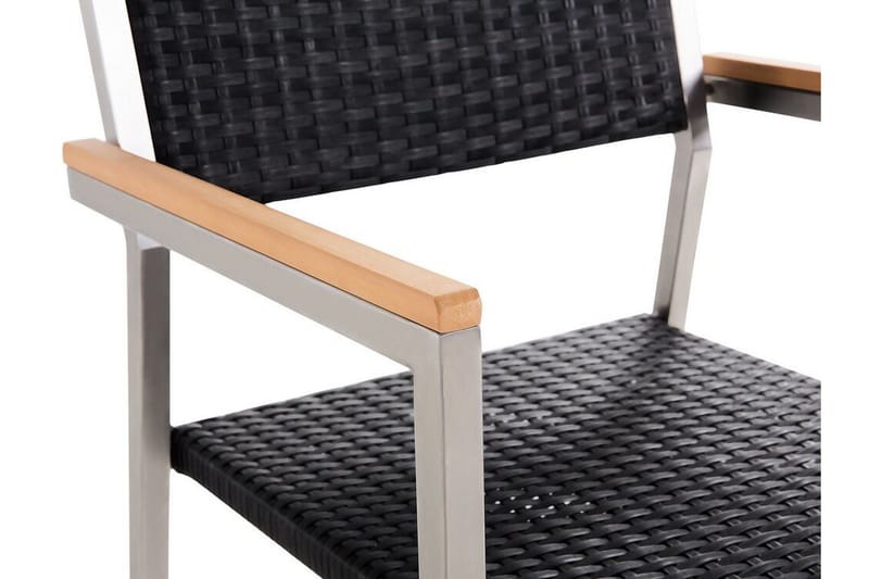Bacoli Karmstol Utomhus - Svart/Silver - Utemöbler - Balkong - Balkongmöbler - Balkongstolar
