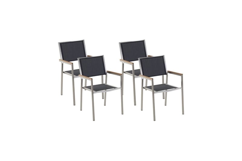 Bacoli Karmstol Utomhus - Svart/Silver - Utemöbler - Balkong - Balkongmöbler - Balkongstolar