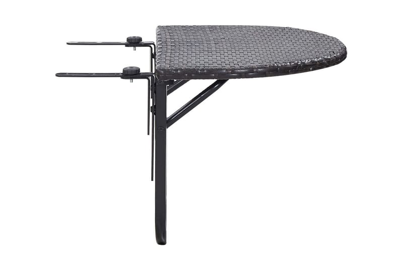 Balkongbord brun 60x60x40 cm konstrotting - Brun - Balkongbord
