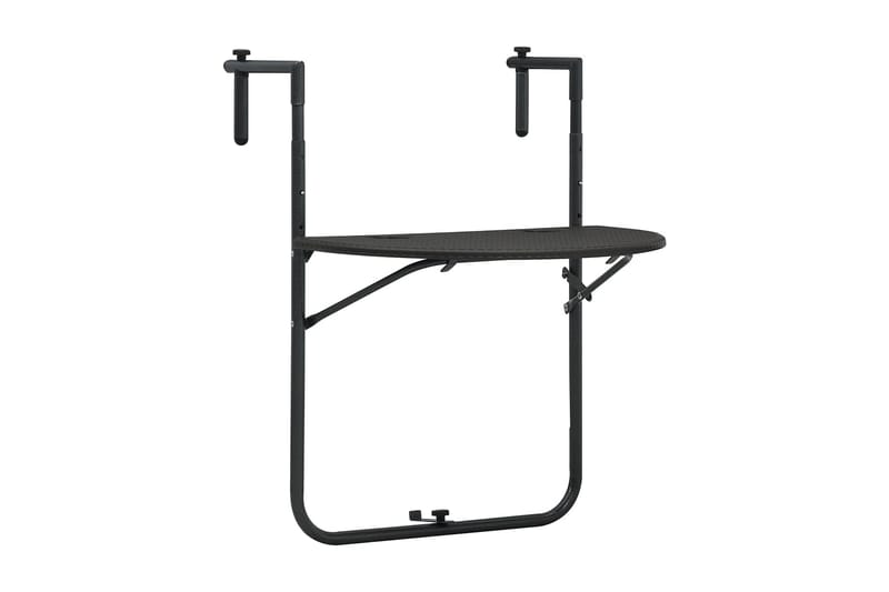 Balkongbord brun 60x64x83,5 cm plast konstrotting - Balkongbord