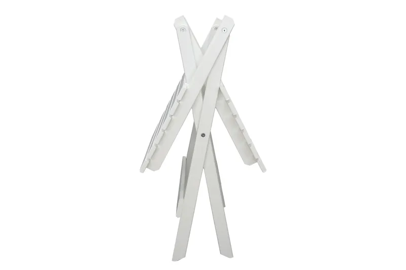 CALAYAN Klappbord och Cafébord Utomhus 65 cm Trä - Vit - Utemöbler - Balkong - Balkongmöbler - Balkongbord