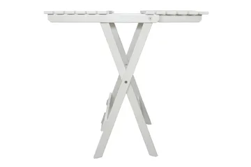 CALAYAN Klappbord och Cafébord Utomhus 65 cm Trä - Vit - Utemöbler - Balkong - Balkongmöbler - Balkongbord