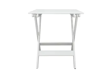 CALAYAN Klappbord och Cafébord Utomhus 65 cm Trä - Vit - Utemöbler - Balkong - Balkongmöbler - Balkongbord