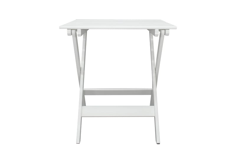 CALAYAN Klappbord och Cafébord Utomhus 65 cm Trä - Vit - Utemöbler - Balkong - Balkongmöbler - Balkongbord