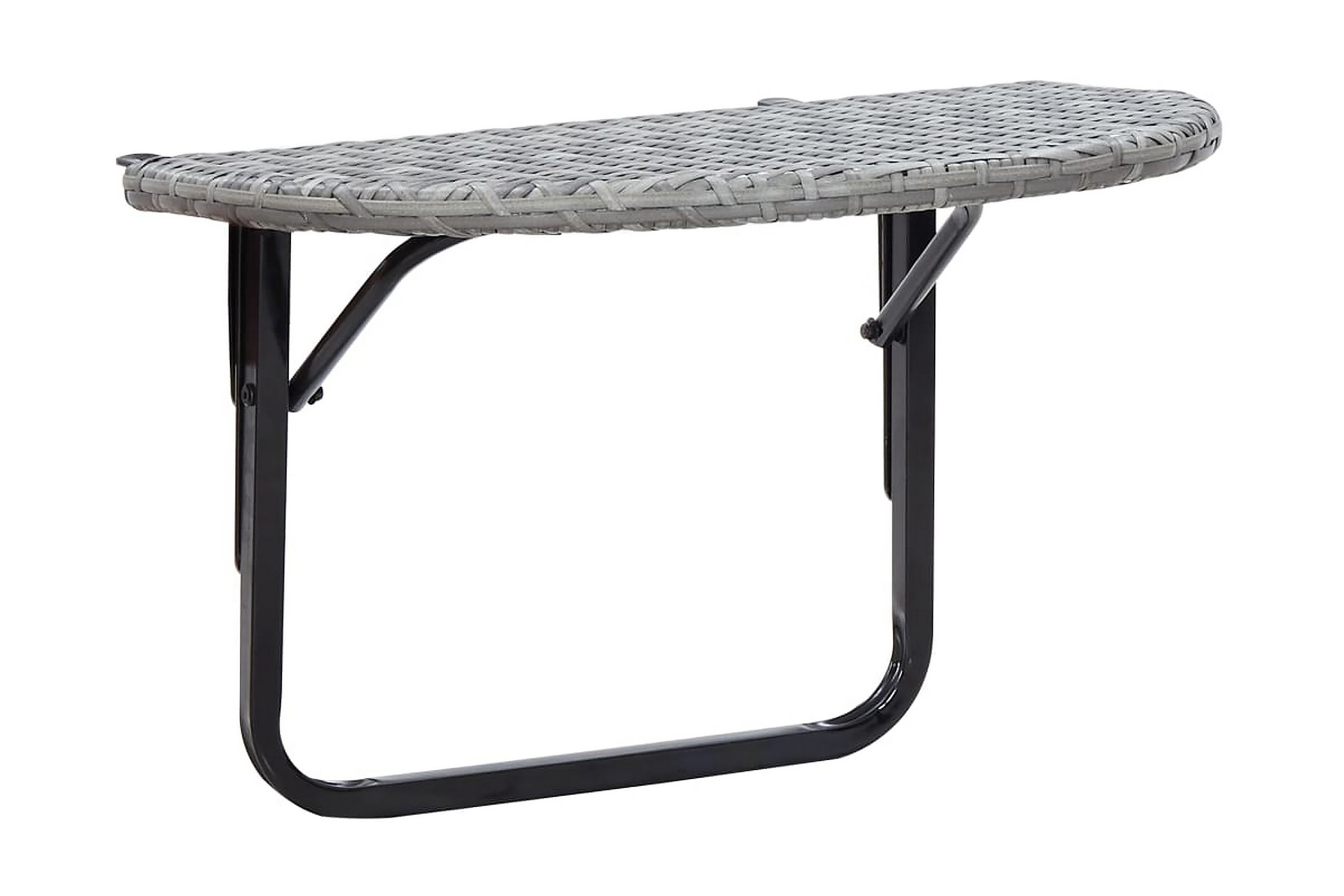Balkongbord grå 60x60x40 cm konstrotting – Grå