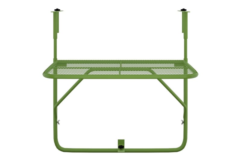 Balkongbord grön 60x40 cm stål - Grön - Balkongbord
