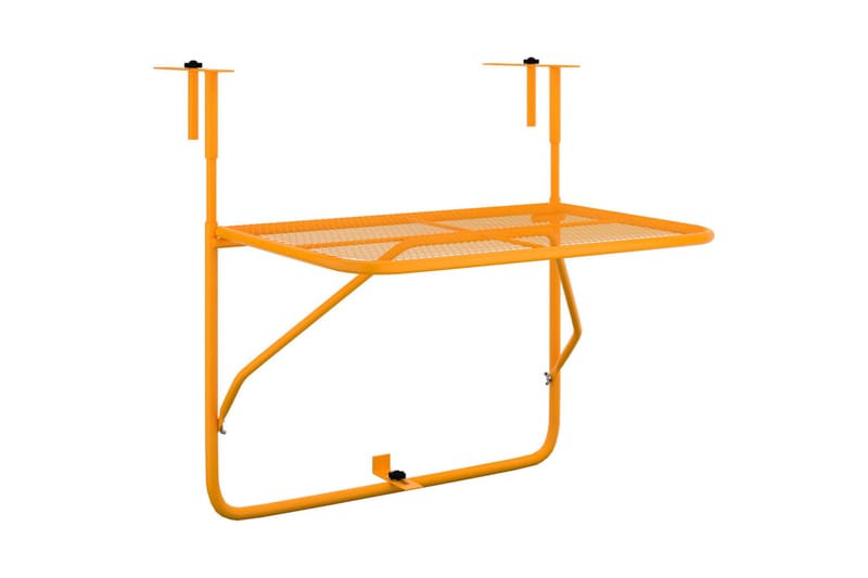 Balkongbord gul 60x40 cm stål - Gul - Balkongbord