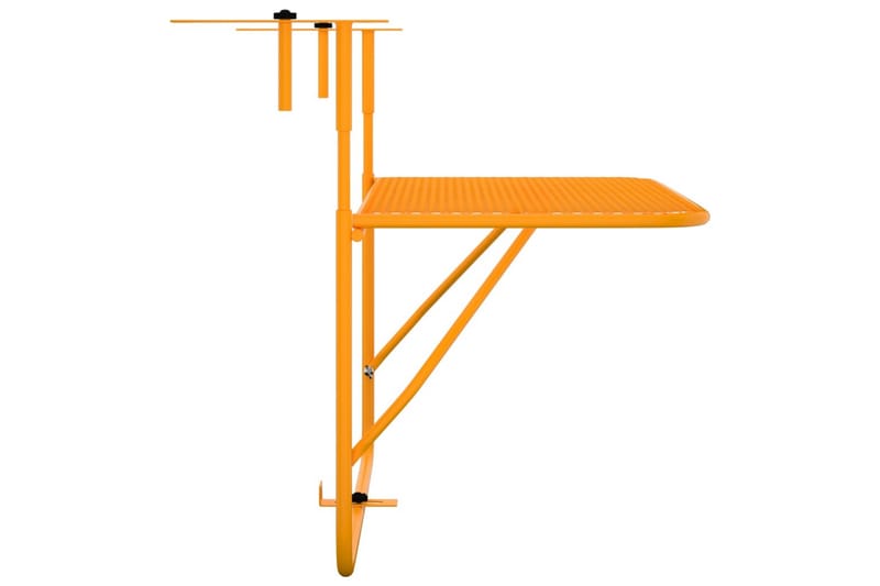 Balkongbord gul 60x40 cm stål - Gul - Balkongbord