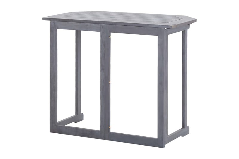 Hopfällbart balkongbord 90x50x74 cm massivt akaciaträ - Grå - Utemöbler - Balkong - Balkongmöbler - Balkongbord