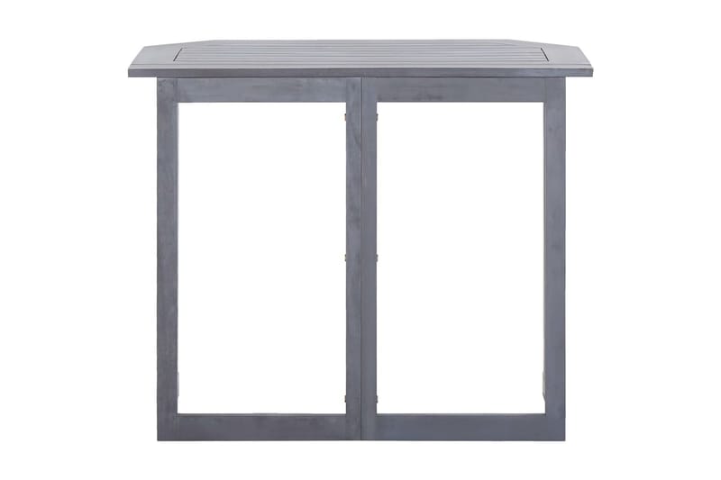Hopfällbart balkongbord 90x50x74 cm massivt akaciaträ - Grå - Utemöbler - Balkong - Balkongmöbler - Balkongbord