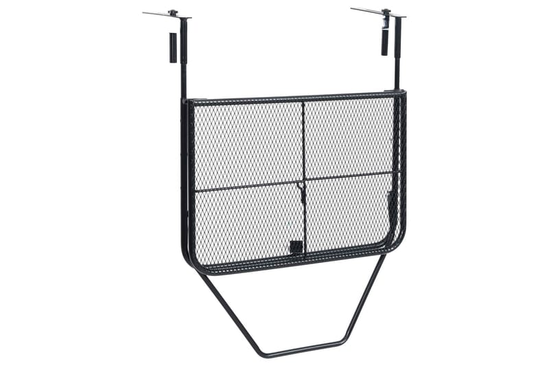 Balkongbord svart 60x40 cm stål - Svart - Utemöbler - Balkong - Balkongmöbler - Balkongbord