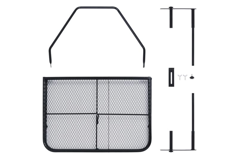Balkongbord svart 60x40 cm stål - Svart - Utemöbler - Balkong - Balkongmöbler - Balkongbord