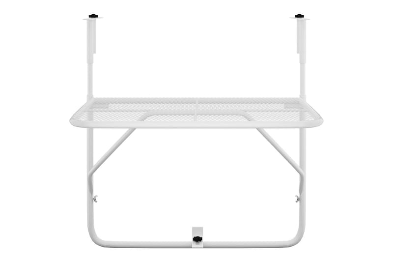 Balkongbord vit 60x40 cm stål - Vit - Utemöbler - Balkong - Balkongmöbler - Balkongbord