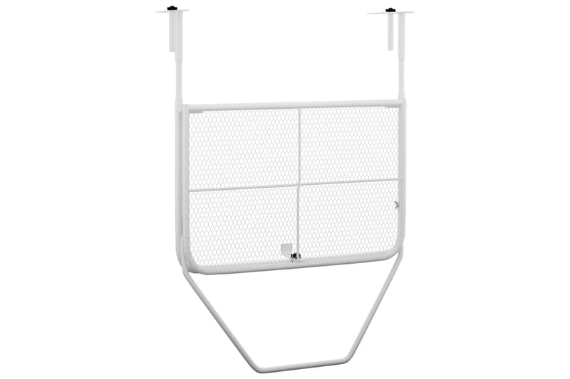 Balkongbord vit 60x40 cm stål - Vit - Utemöbler - Balkong - Balkongmöbler - Balkongbord