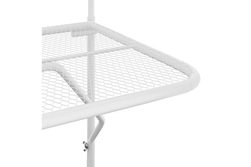 Balkongbord vit 60x40 cm stål - Vit - Utemöbler - Balkong - Balkongmöbler - Balkongbord
