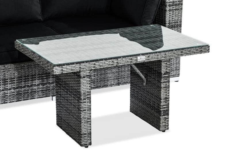 Bahamas Loungegrupp 2-sits - Grå Bord - Utemöbler - Balkong - Balkongmöbler - Balkonggrupper