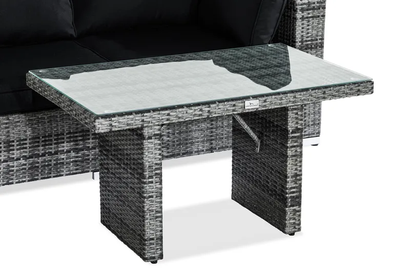 Bahamas Loungegrupp 2-sits - Grå Bord - Utemöbler - Balkong - Balkongmöbler - Balkonggrupper