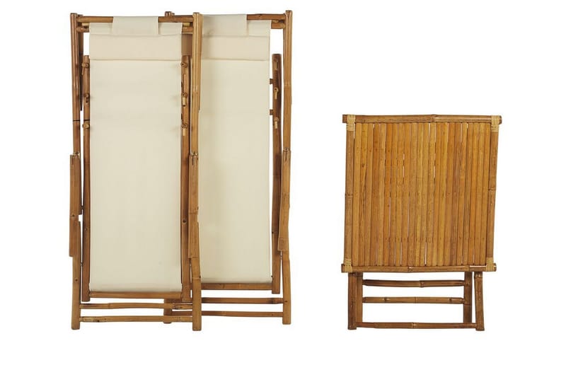 Balkongset vit/beige ATRANI/SPELLO - Beige - Utemöbler - Balkong - Balkongmöbler - Balkonggrupper