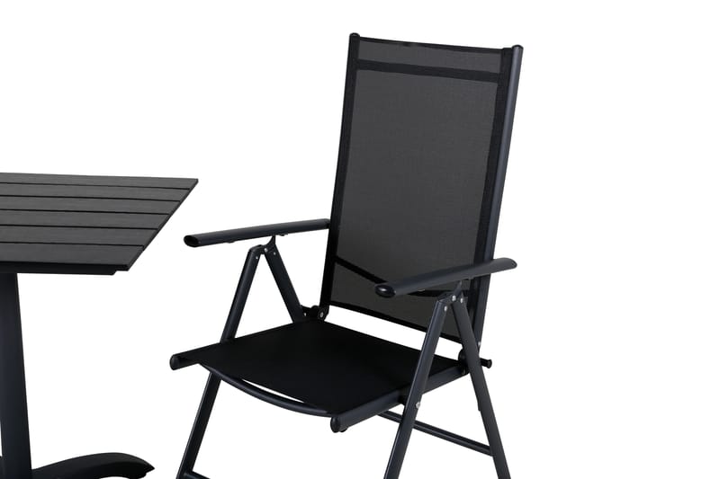 Colorado Caféset 70 cm + 2 Break Positionsstolar - Svart - Utemöbler - Balkong - Balkongmöbler - Balkonggrupper