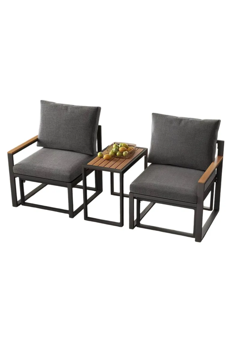 Linto Trädgårdsloungeset 64x68x64 cm, Grå