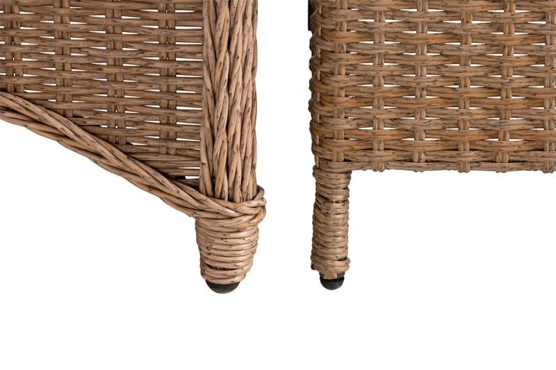 Marcus Caféset med 2 Light Fåtöljer m Dyna - Natur - Utemöbler - Balkong - Balkongmöbler - Balkonggrupper