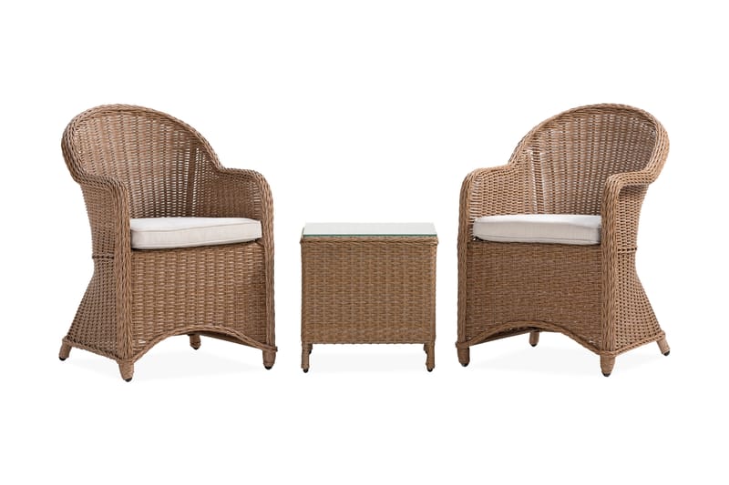 MARCUS Caféset med 2 Light Fåtöljer m Dyna