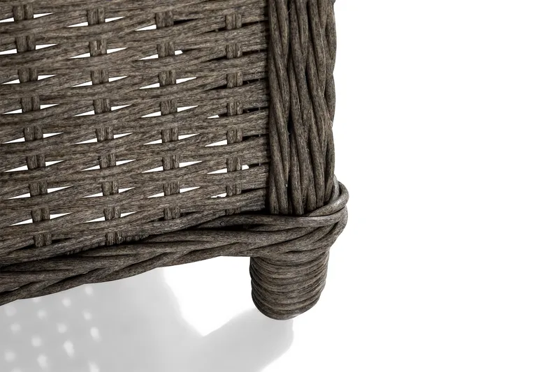 Marcus Caféset med 2 Reclinerfåtöljer Utomhus m Dyna - Grå - Utemöbler - Balkong - Balkongmöbler - Balkonggrupper