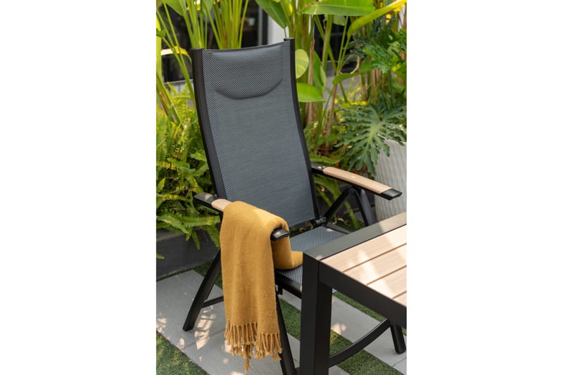 PANAMA Caféset 50x50 cm + 2 Utestolar Svart - Lifestyle Garden - Utemöbler - Balkong - Balkongmöbler - Balkonggrupper