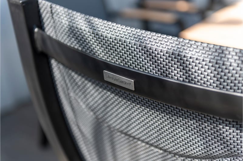 Panama Caféset 50x50 cm + 2 Utestolar Svart - Lifestyle Garden - Utemöbler - Balkong - Balkongmöbler - Balkonggrupper