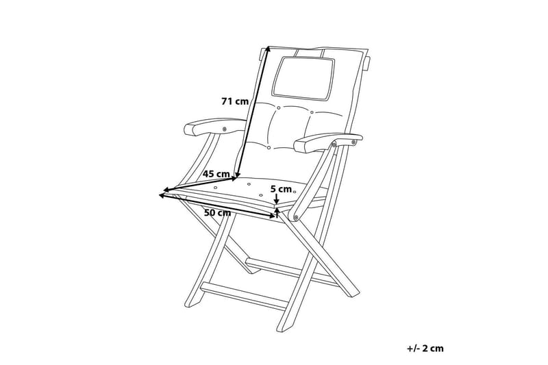 RILIEGH Balkongbord 68 cm + 2 Utestolar Grafitgrå - Utemöbler - Balkong - Balkongmöbler - Balkonggrupper