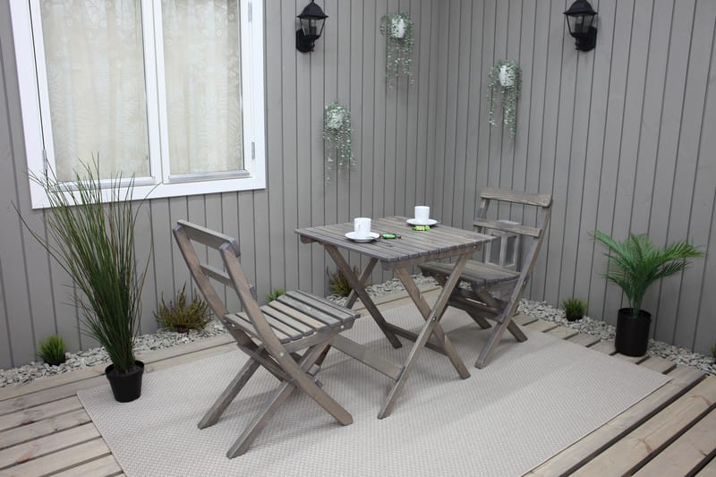 Utomhusmöbelgrupp Wilma & Knohult - Grå - Utemöbler - Balkong - Balkongmöbler - Balkonggrupper