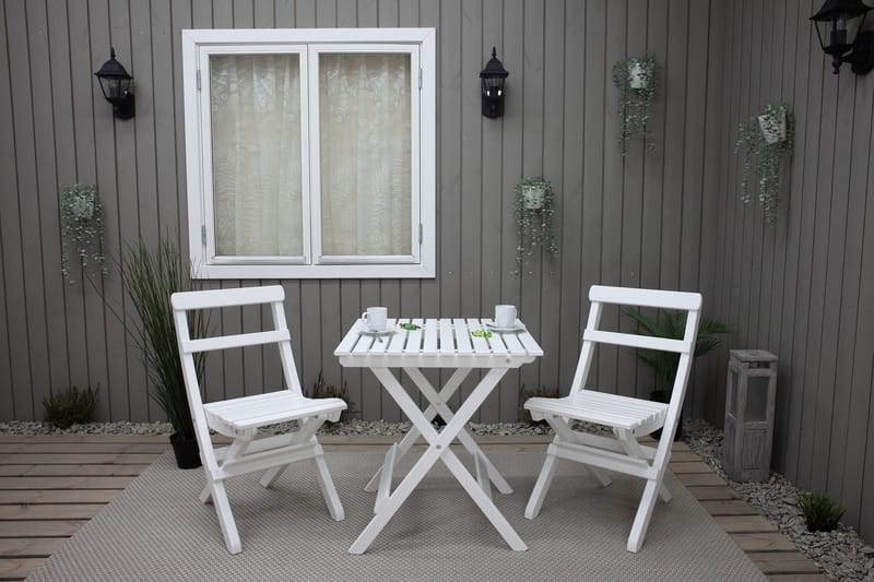 Utomhusmöbelgrupp Wilma & Knohult - Vit - Utemöbler - Balkong - Balkongmöbler - Balkonggrupper