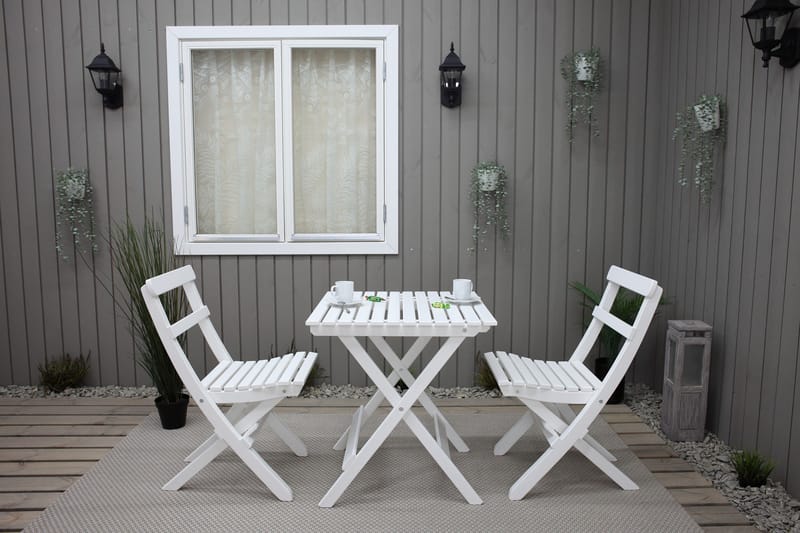 Utomhusmöbelgrupp Wilma & Knohult - Vit - Utemöbler - Balkong - Balkongmöbler - Balkonggrupper